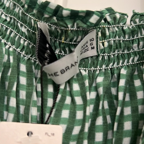 Anthropologie Faithfull The Brand Green Gingham Romper - Picture 6 of 7